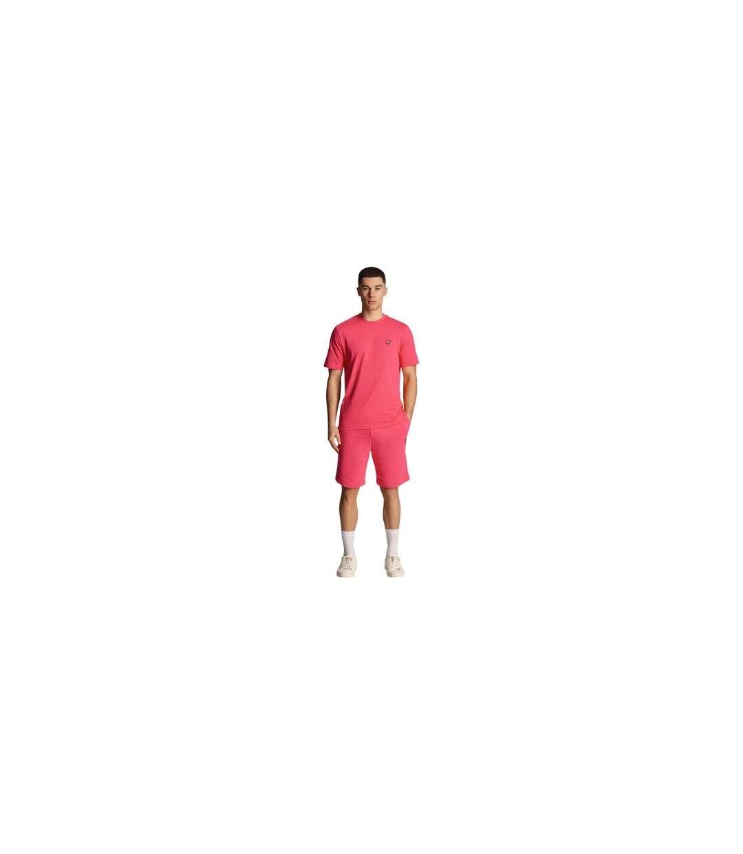 Mens Casual Shorts Pink Lyle & Scott-1