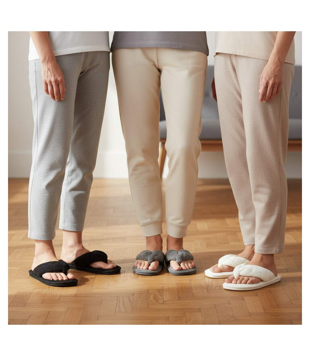 INFINITIF PARIS Pantoufles Tongs Éponge Femme Pack 3 Paires-2