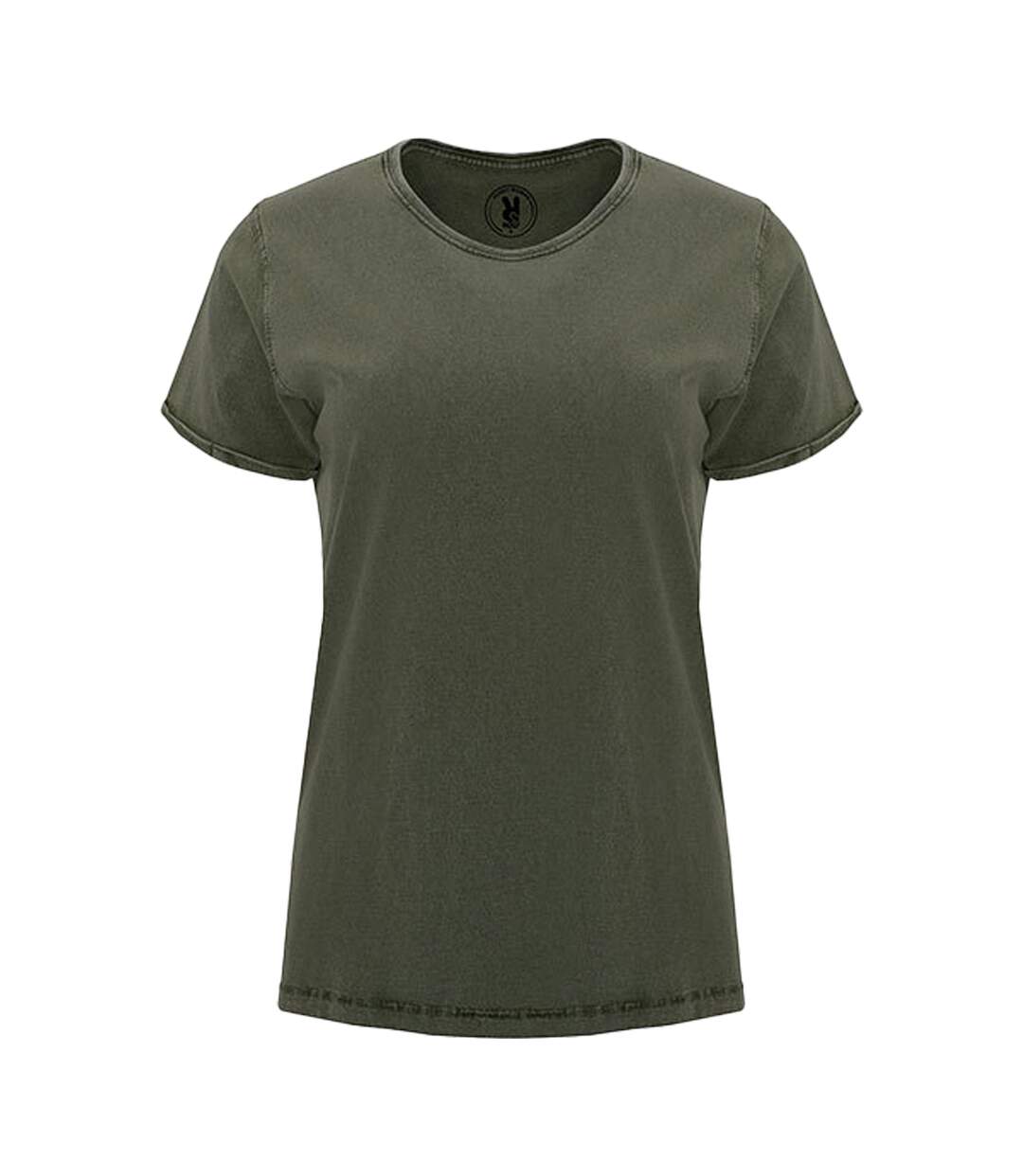 Womens/ladies Husky T-shirt Dark Green Brown Roly-1