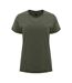 Womens/ladies Husky T-shirt Dark Green Brown Roly-1