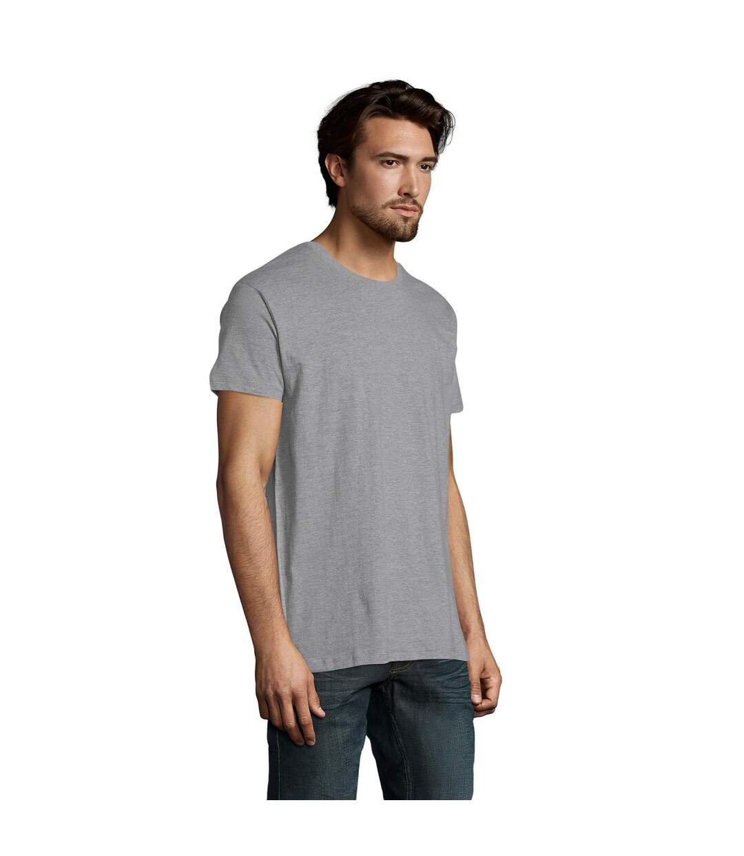 T-shirt Imperial Adulte Gris Chiné SOLS-3
