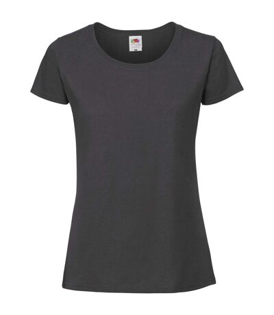 T-shirt ajusté femmes anthracite Fruit of the Loom