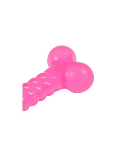 Lot de 2 Jouets pour Chien Balle & Os 13cm Rose