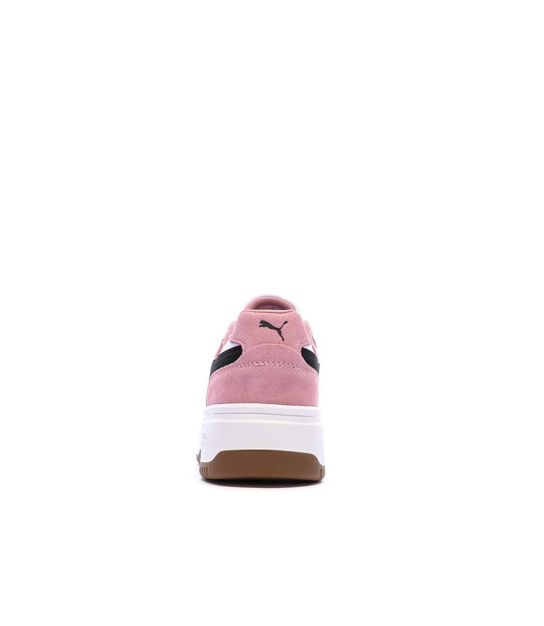 Baskets blanches/roses/noires femme puma rebound low-3