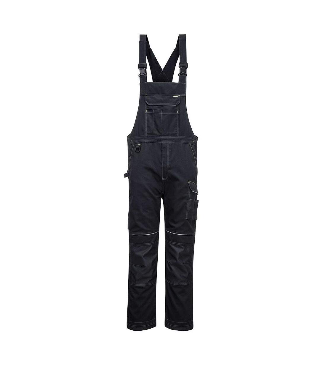 Mens pw3 work bib and brace overall black Portwest-1