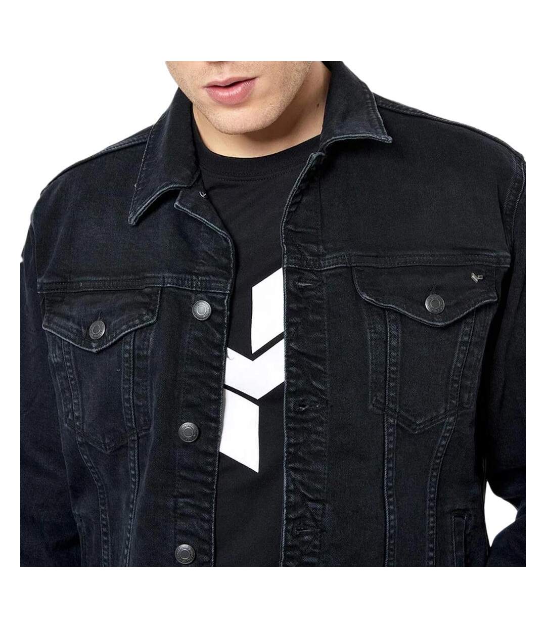 Veste en jean noir homme kaporal blunt-2