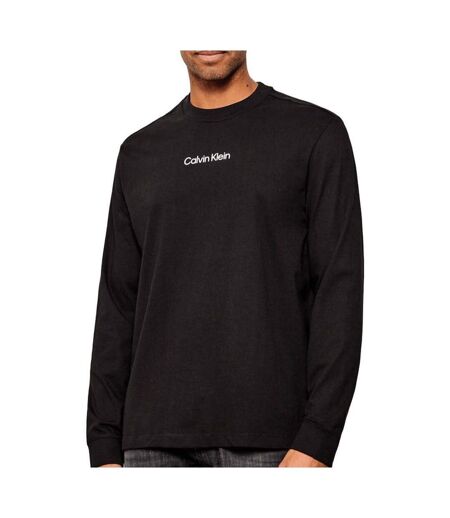 T-Shirt manches longues noir homme calvin klein jeans standard