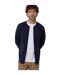 Mens Knitted Zip Front Cardigan Navy Threadbare-2