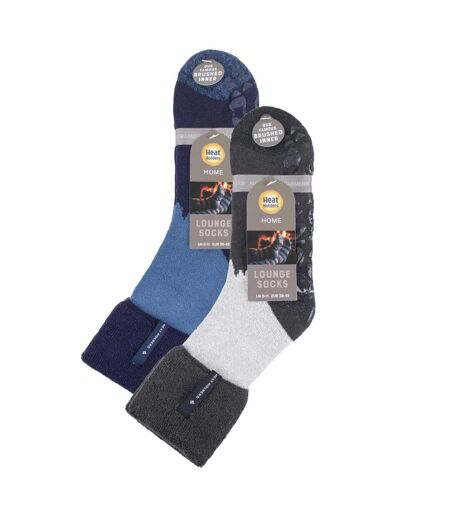 2 Pairs Mens Thermal Bed Socks | Soft Warm Cosy Winter Lounge Socks