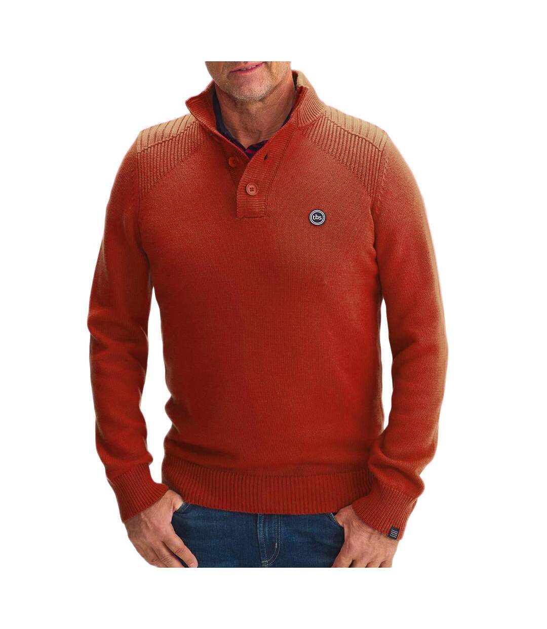 Pull Orange Homme TBS Berylca - S-1