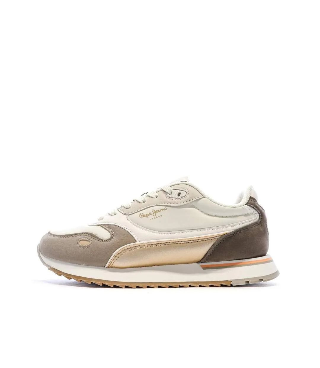 Baskets beige femme pepe jeans bexley city-1