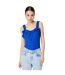 Womens/ladies frilled front tie tank top cobalt Dorothy Perkins