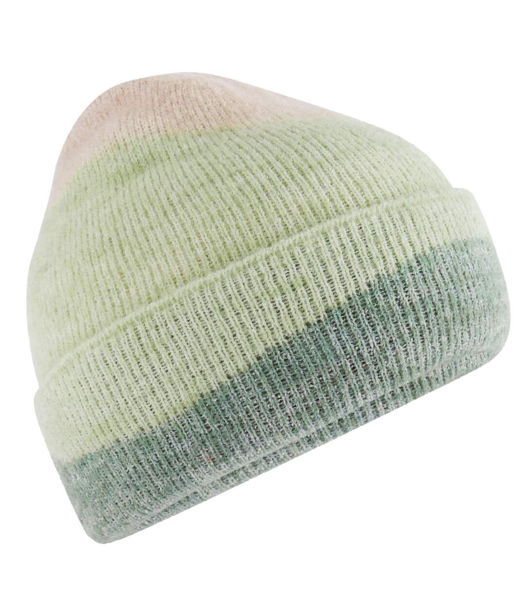 Bonnet Motif/style Ondulé Adulte Amande Pistache Vieux Vert Beechfield-2
