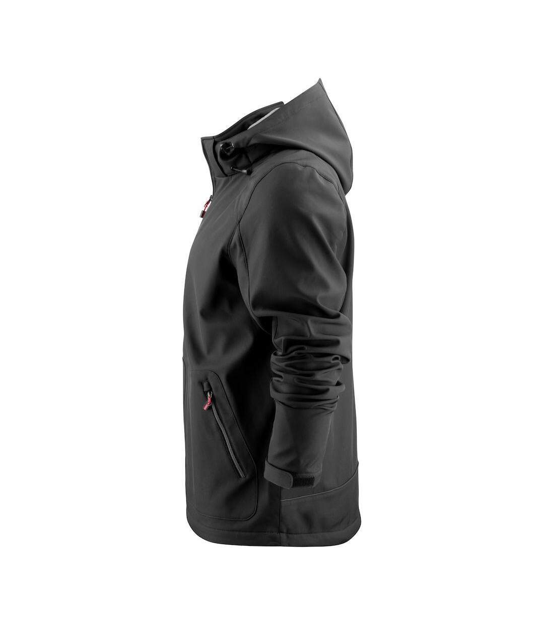 Mens Karting Soft Shell Jacket Black Printer-3