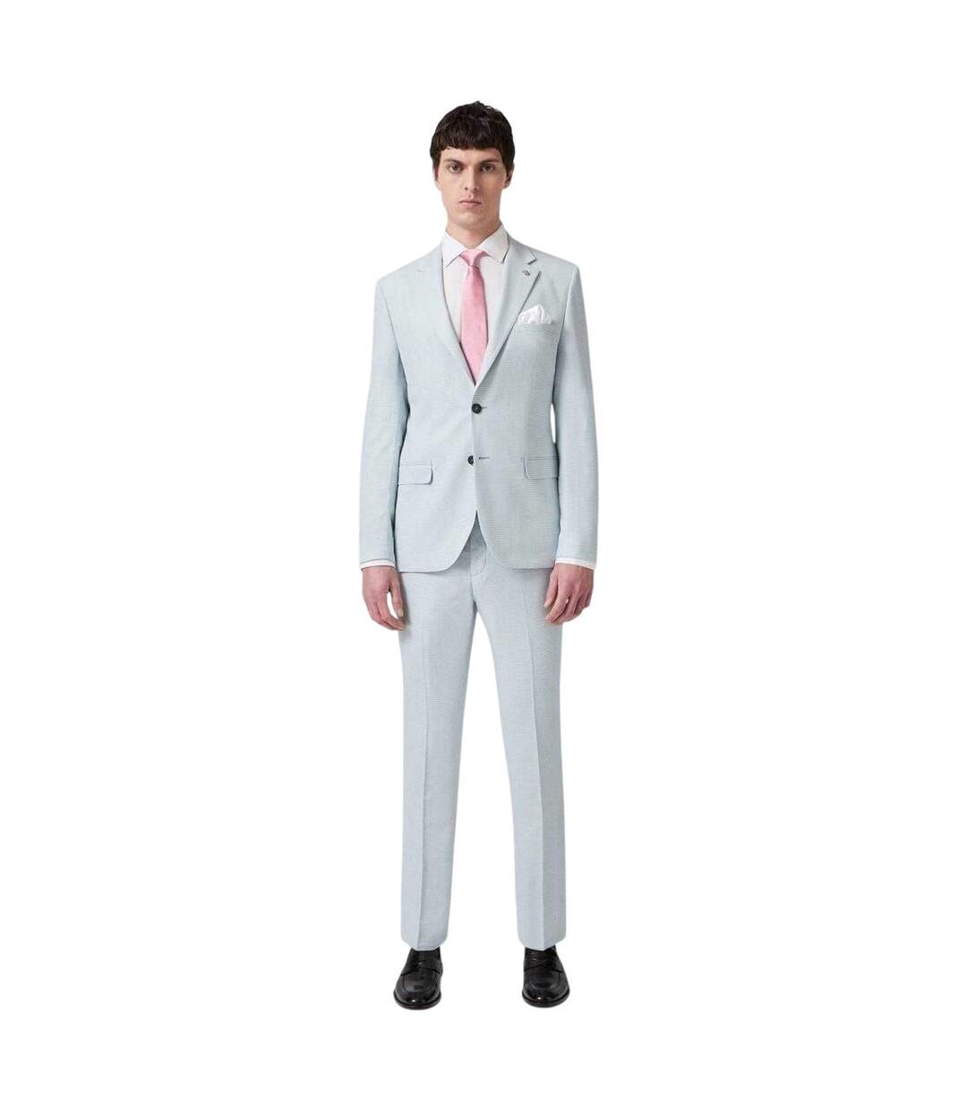 Pantalon Motif/style Pied-de-poule Lansdown Homme Bleu Twisted Tailor-4