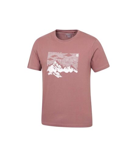 Mens mountain t-shirt burgundy Mountain Warehouse