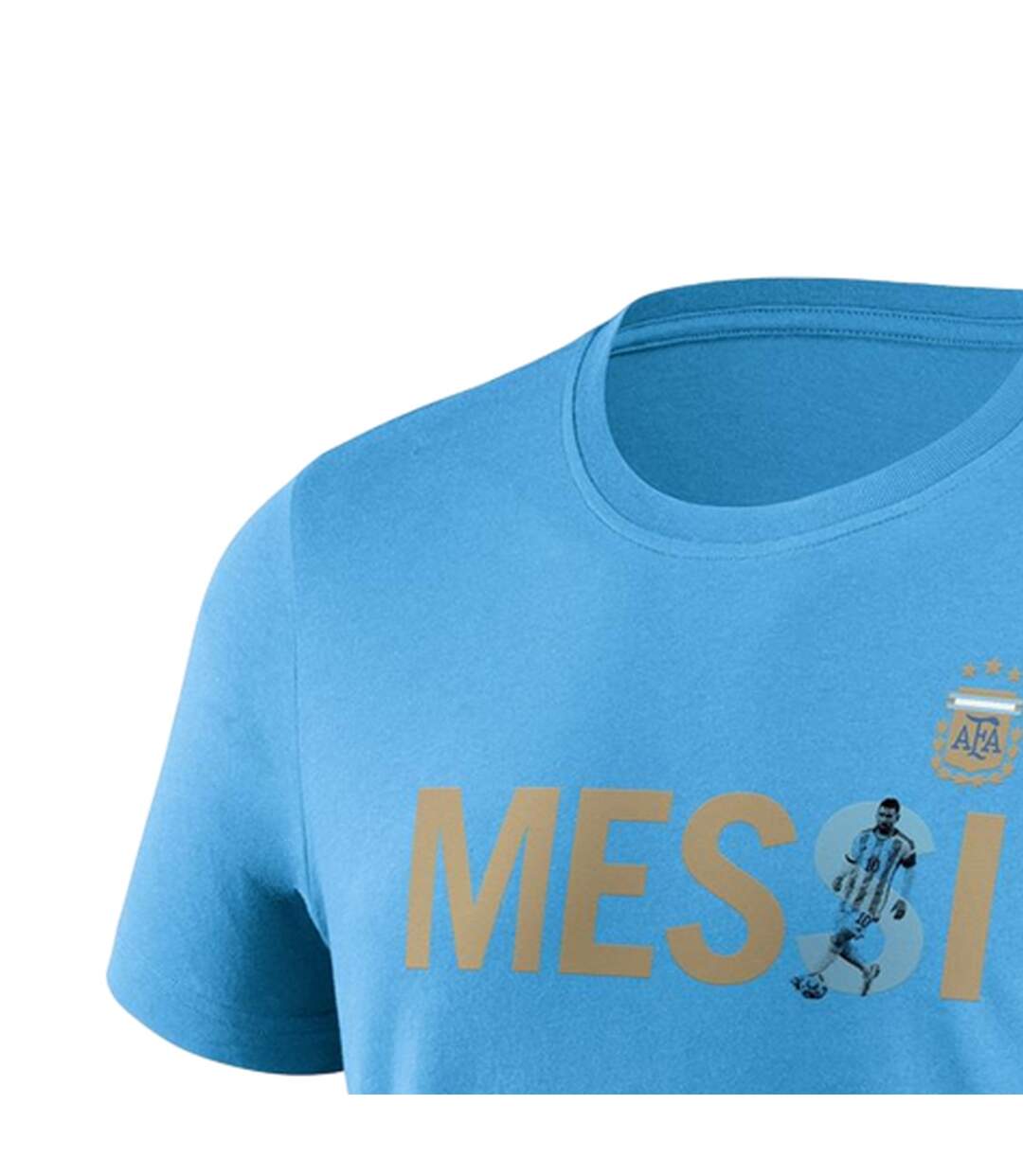 T-shirt Lionel Messi Homme Bleu Argentina-3