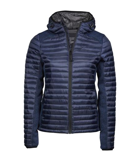 Doudoune Matelassée Femme Bleu Marine Chiné Tee Jays