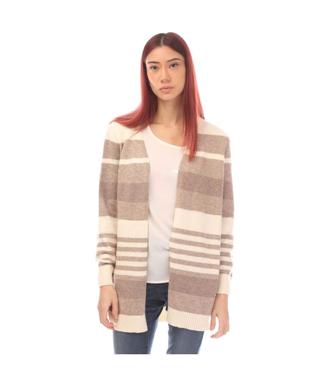 Cardigan lesly femme beige Only-1