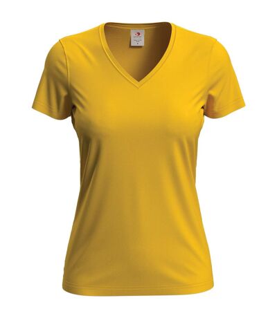 Womens/ladies Classic V Neck Tee Sunflower Stedman