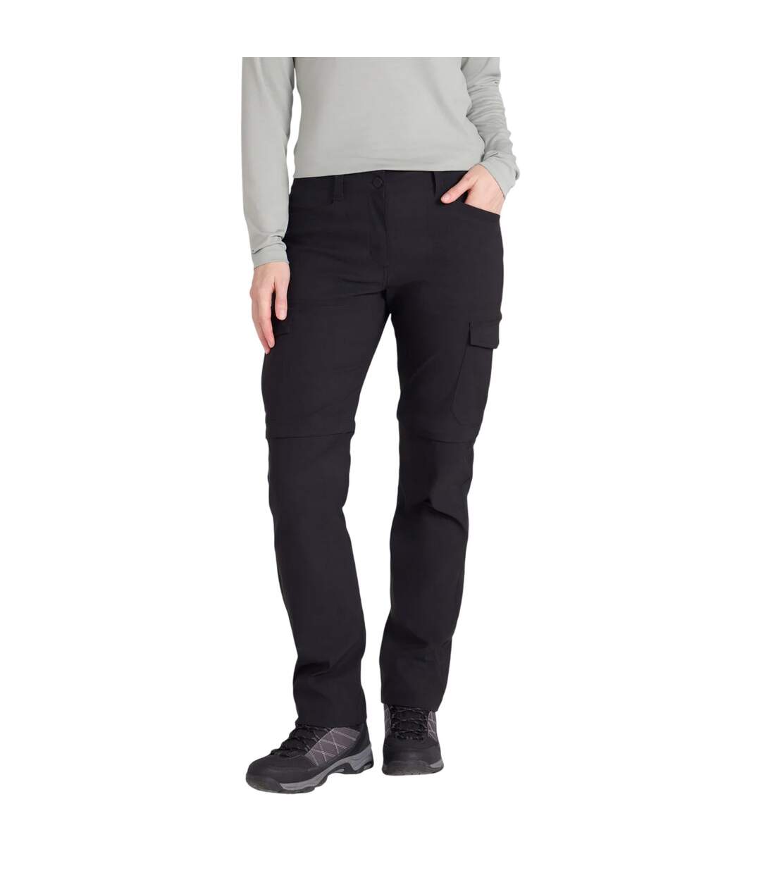 Womens/ladies Conniston Zip-off Trousers Black Mountain Warehouse-2