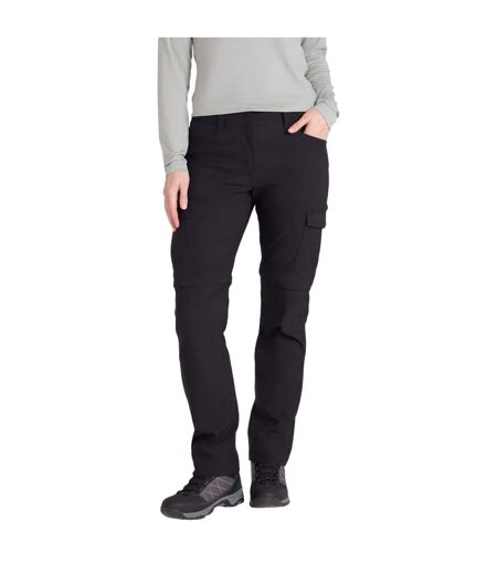 Womens/ladies Conniston Zip-off Trousers Black Mountain Warehouse