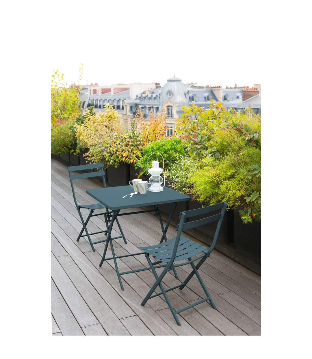 Lot de 4 Chaises pliantes en métal Greensboro-2