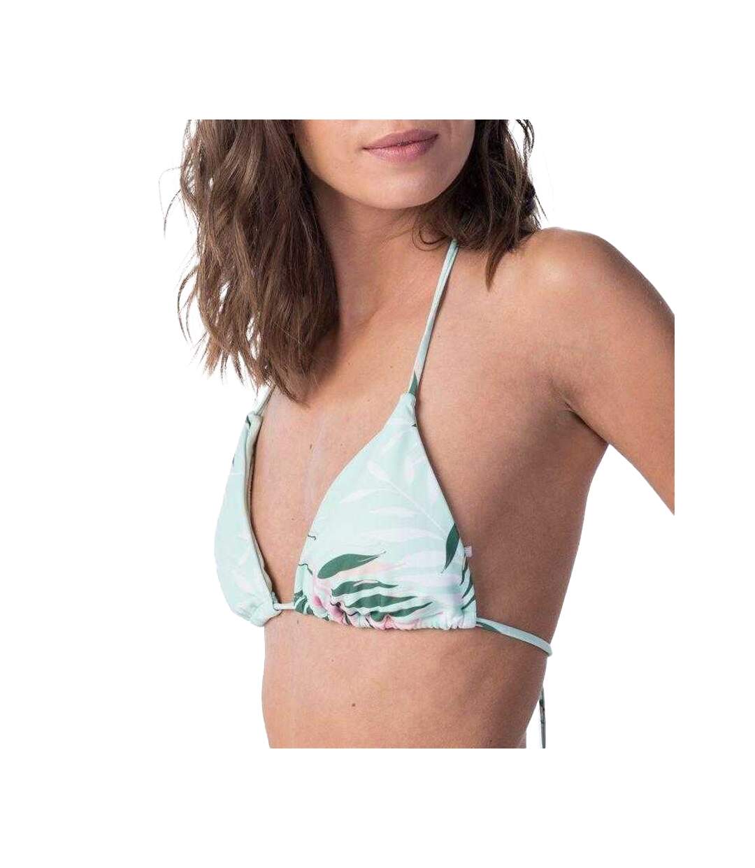 Haut De Maillot De Bain Motif/style Feuilles Latina Femme Menthe Aquawave-4