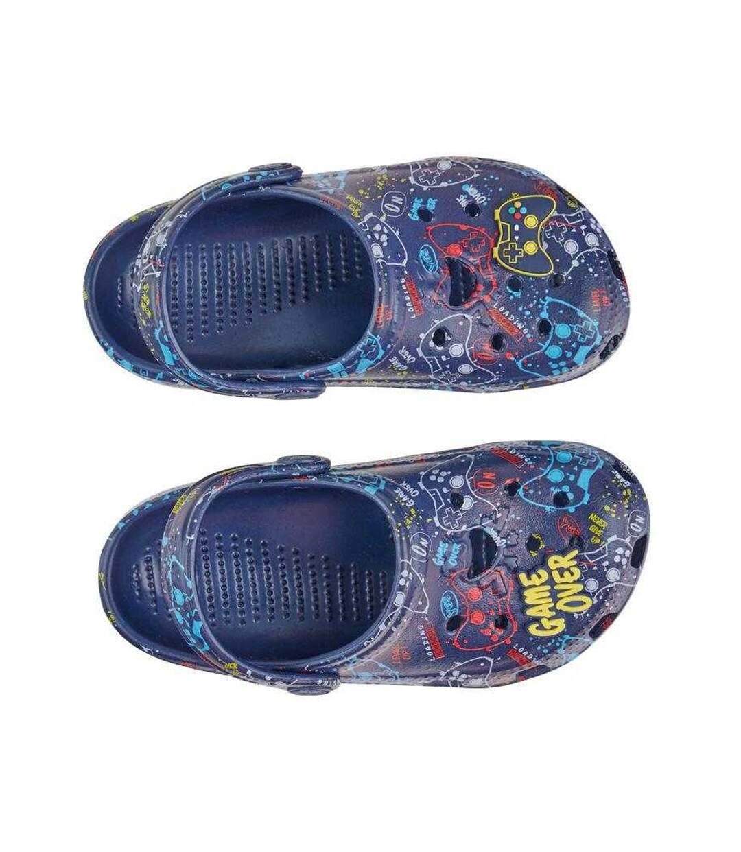 Sabots Été Motif/style Jeu Vidéo Big Frog Enfant Bleu Marine Foncé Coqui-4