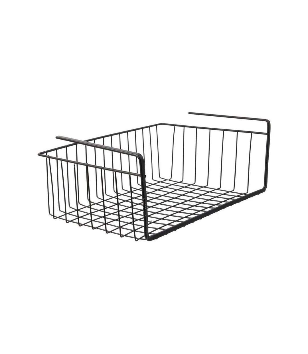 Panier suspendu en métal filaire noir Longueur 40cm-1