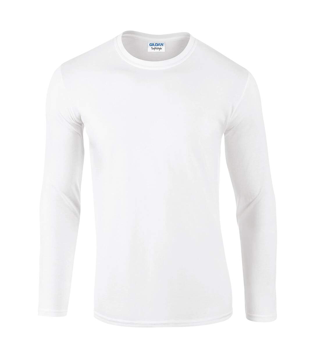 Unisex adult softstyle long-sleeved t-shirt white Gildan-1