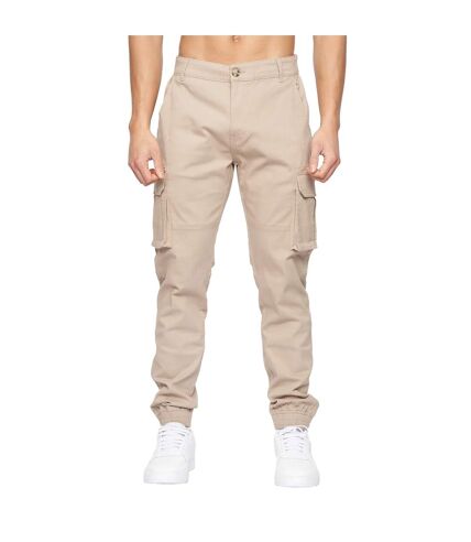 Pantalon à poches frentons homme beige gris Crosshatch