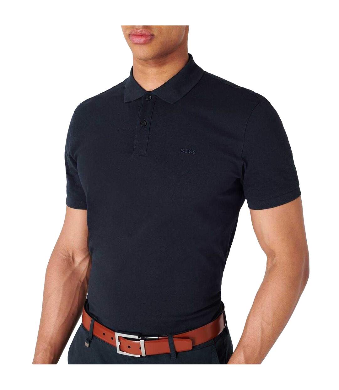 Polo Motif/style Logo Brodé Pallas Homme Bleu Marine Boss-3