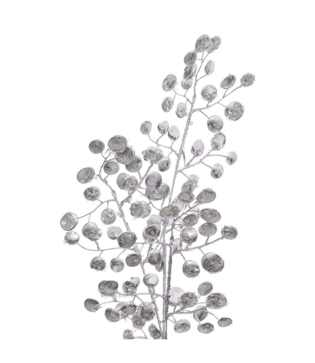 Branche de Fleurs Souffle Polaire 75cm Argent-2