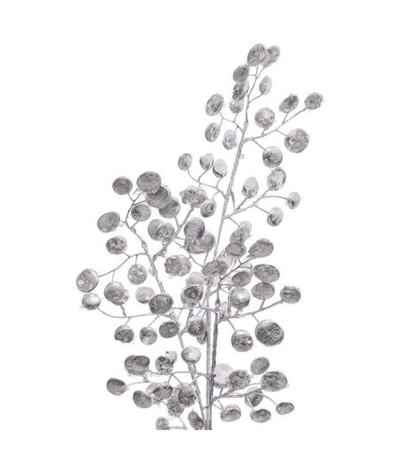 Branche de Fleurs Souffle Polaire 75cm Argent