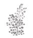 Branche de Fleurs Souffle Polaire 75cm Argent-2