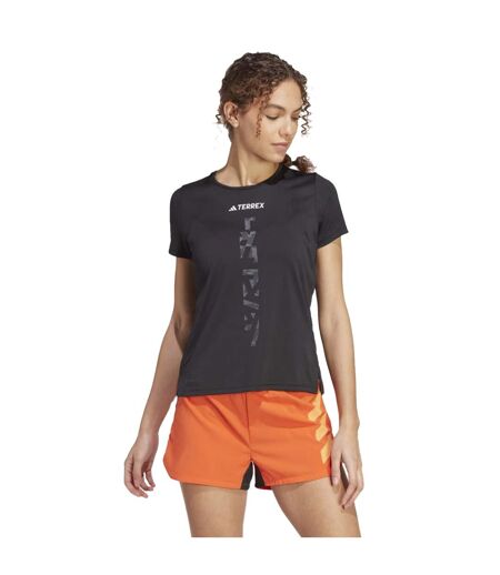 T-shirt Course À Pied Terrex Agravic Trail Femme Noir Adidas