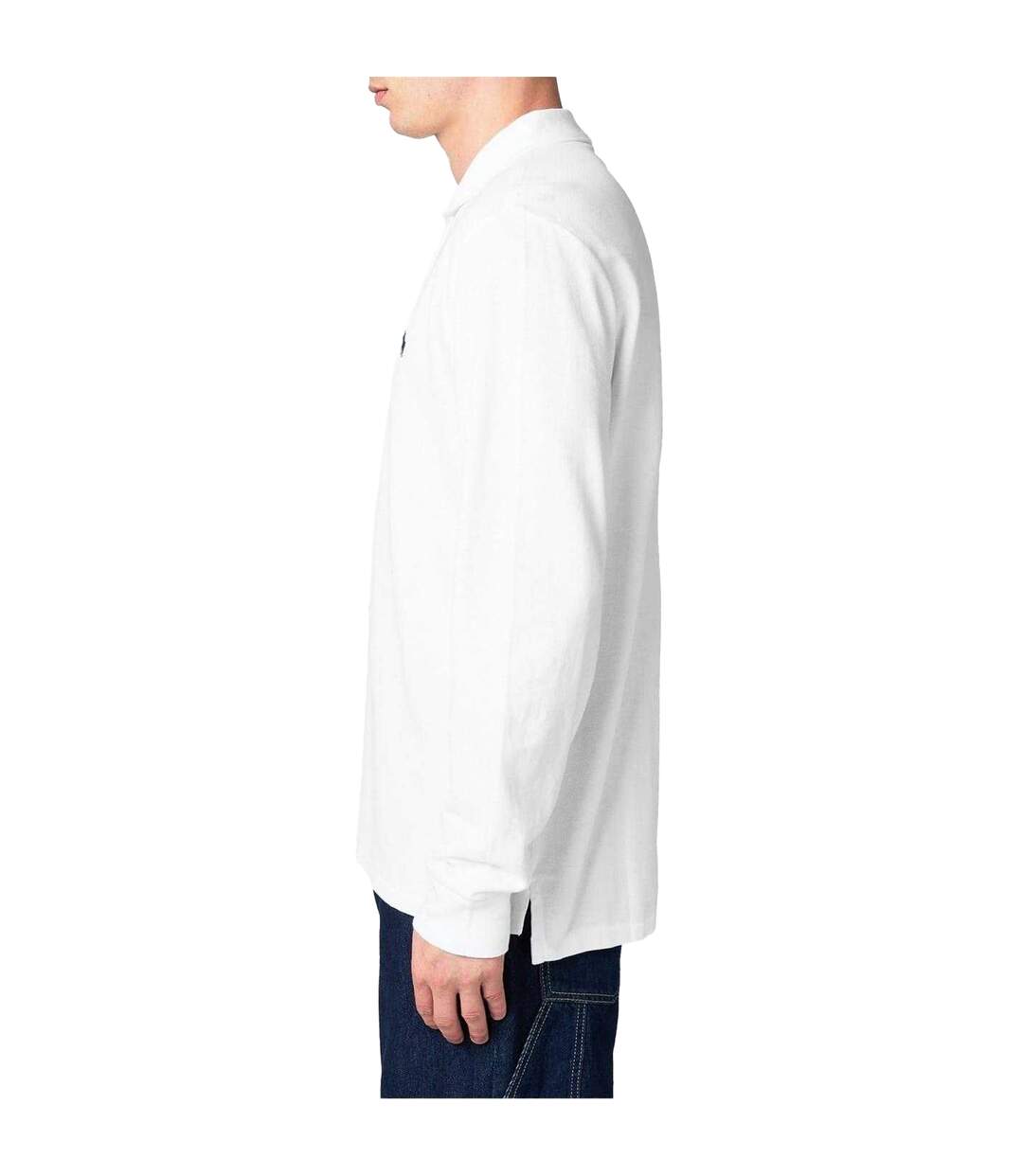 Polo Manches Longues Homme Blanc Ralph Lauren-4