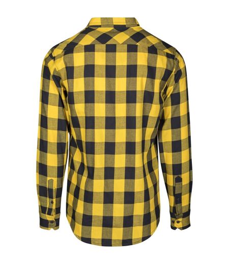 Chemise Motif/style À Carreaux Homme Noir Jaune Urban Classics