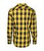 Chemise Motif/style À Carreaux Homme Noir Jaune Urban Classics-2