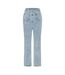 Womens/ladies Denim Zip Wide Leg Jeans Blue I Saw It First-2