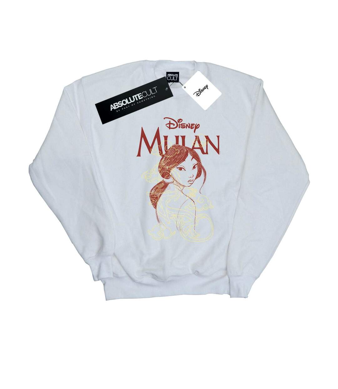 Disney Sweatshirt Femme/Les femmes Mulan Dragon Sketch (Blanc) - UTBI13720-1