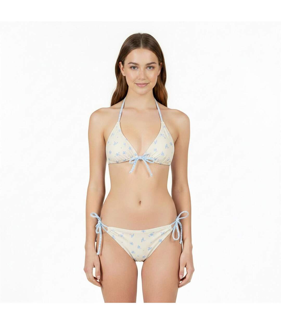 Womens/ladies Floral Bikini Bottoms Blue Jack Wills-1