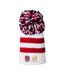 Unisex Adult Champion 2003 Striped Bobble Hat White Red England Rugby-1