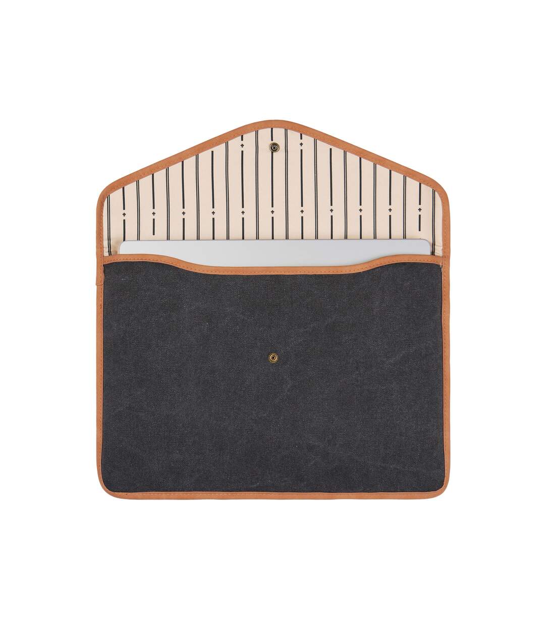 Bosler recycled canvas laptop sleeve one size black Vinga-3