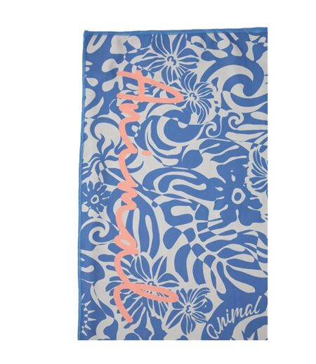 Beach towel one size bright blue Animal