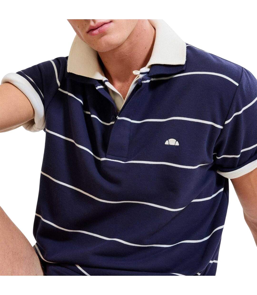 Polo Motif/style À Rayures Cimetta Homme Bleu Marine Ellesse-3