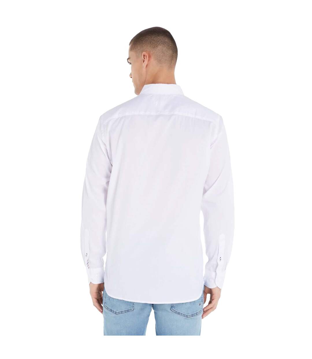Mens Core Flex Poplin Shirt White Tommy Hilfiger-4