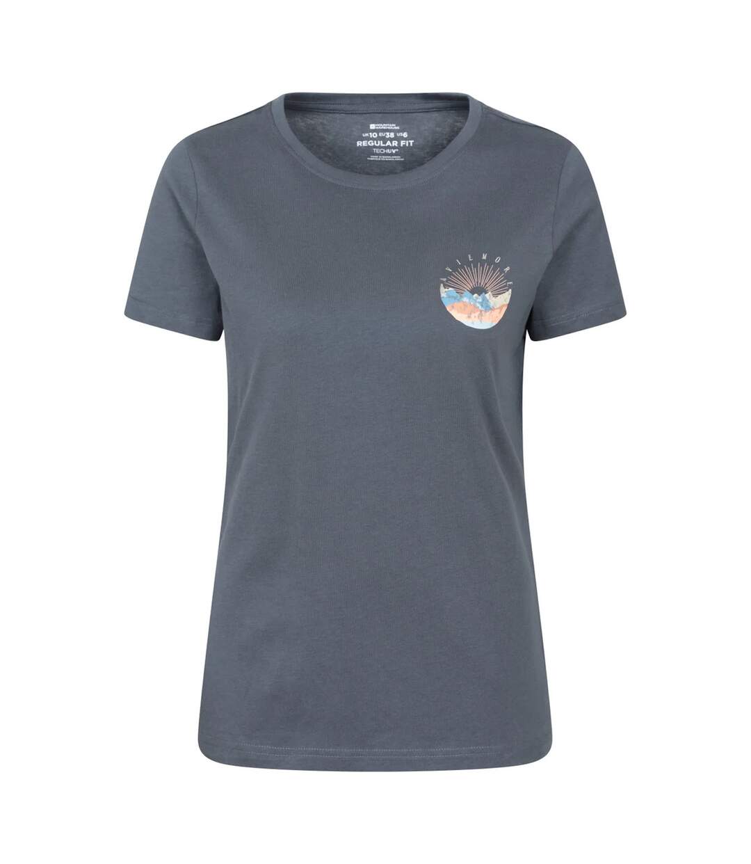 Womens/ladies Aviemore Mountain T-shirt Dark Blue Mountain Warehouse-1