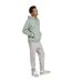 Mens Essentials Relaxed Fit Pullover Hoodie Silver Green Adidas-1